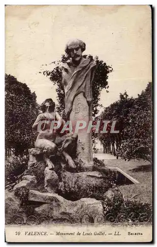 Ansichtskarte AK Valence Monument de Louis GAllet