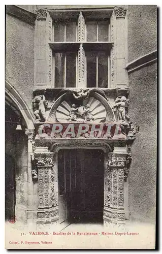 Cartes postales Valence Escalier de la Renaissance Maison Dupre latour