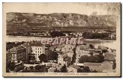Cartes postales Valence Le port et le rocher de CRussol