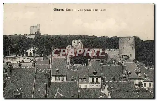 Cartes postales Gisors Vue generale des Tours