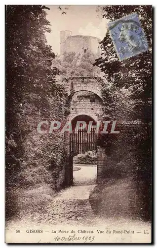 Cartes postales Gisors La porte du chateau Vue du rond point