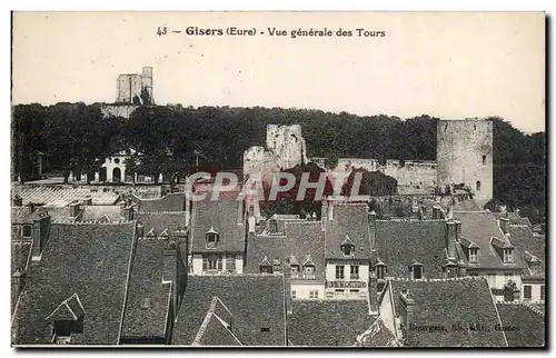 Ansichtskarte AK Gisors Vue generale des tours