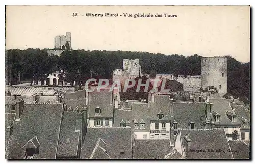 Cartes postales Gisors Vue generale des tours