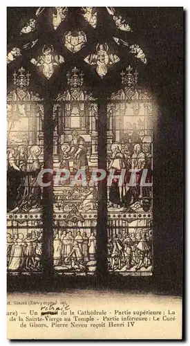 Cartes postales Gisors Un vitrail de la cathedrale La presentation de la Sainte Vierge au temple Le cure de Giso