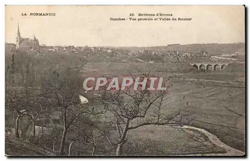 Ansichtskarte AK Environs d&#39Evreux Conches Vue generale et vallee du Rouloir