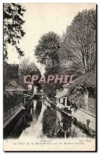 Cartes postales Evreux Le canal de la Reine Jeanne rue du Docteur Guindry Lavoir