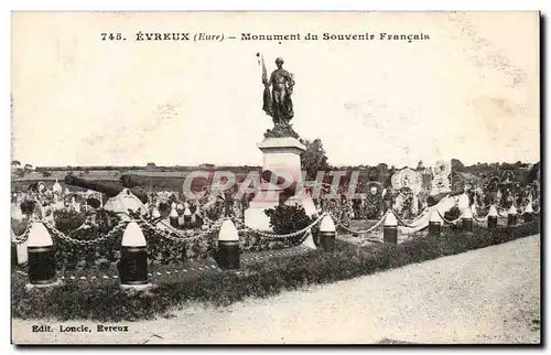 Cartes postales Evreux Monument du souvenir Francais