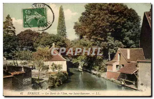Cartes postales Evreux Les bords de l'Iton rue Saint Sauveur