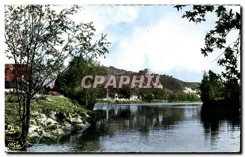 Cartes postales moderne Les Andelys Les bords de la Seine et le chateau Gaillard