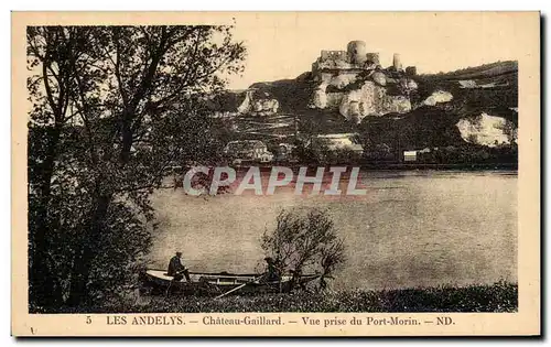 Cartes postales Les Andelys Chateau Gaillard Vue prise du Pont Morin