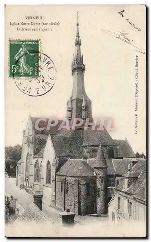 Ansichtskarte AK Verneuil sur Avre Eglise Notre Dame Interieur remarquable (12eme)