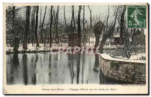 Cartes postales Pacy sur Eure Passage d'hiver sur les bords de l'Eure