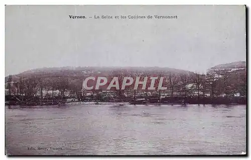 Ansichtskarte AK Vernon La Seine et les collines du Vernonnet
