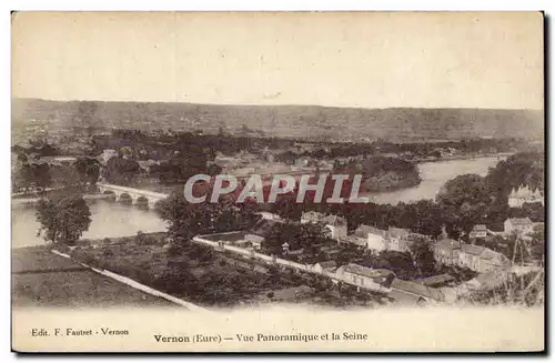 Cartes postales Vernon Vue panoramique et la Seine