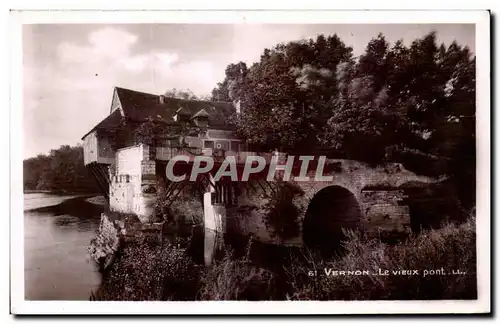 Moderne Karte Vernon Le vieux pont