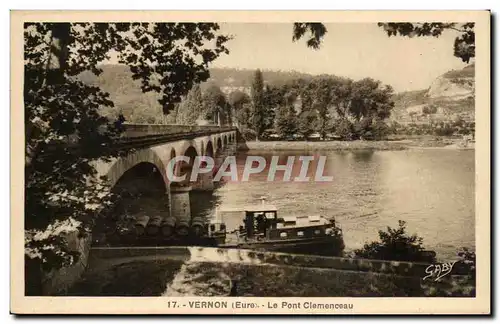 Cartes postales Vernon Le pont Clemenceau