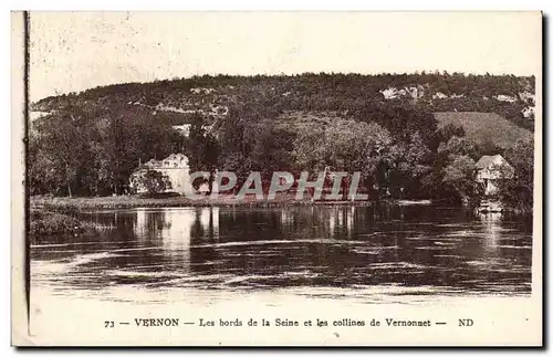 Cartes postales Vernon Les bords de la Seine et les collines de Vernonnet