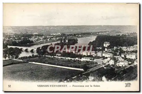 Cartes postales Vernon Panorama sur la Seine