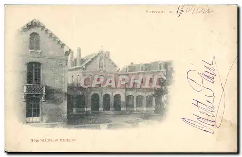 Cartes postales Vernon Hopital civil et militaire