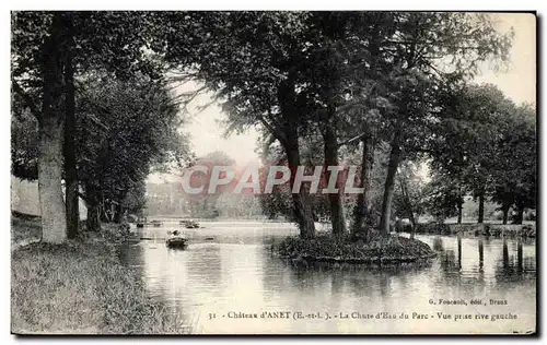 Ansichtskarte AK Anet Chateau La chute d&#39eau du parc Vue prise rive gauche