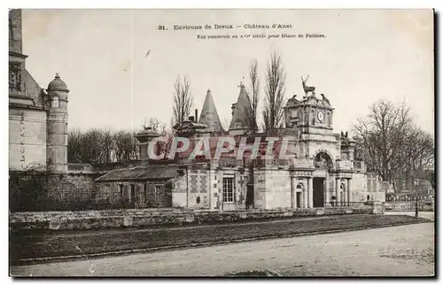 Ansichtskarte AK Environs de Dreux Anet Chateau Cerf