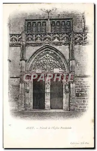 Cartes postales Anet Portail de l&#39eglise paroissiale