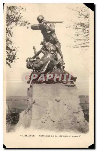 Cartes postales Chateaudun Monument de la defense par Mercie