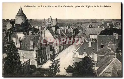 Cartes postales Chateaudun Le chateau et vue generale prise de l&#39eglise de la Madeleine