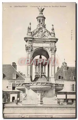 Cartes postales Chateaudun Fontaine de la place du 18 octobre