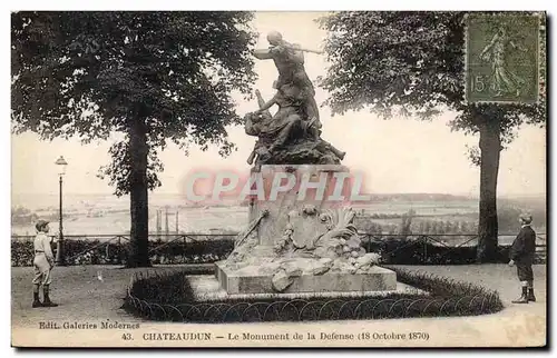 Ansichtskarte AK Chateaudun Le monument de la defense (15 octobre 1870)