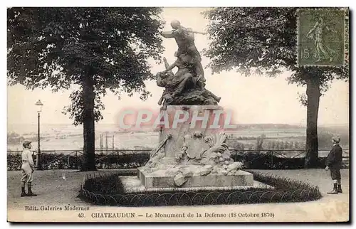 Cartes postales Chateaudun Le monument de la defense (15 octobre 1870)