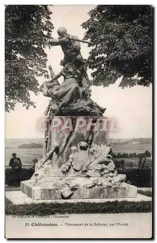 Ansichtskarte AK Chateaudun Le monument de la defense (15 octobre 1870) par Mercie
