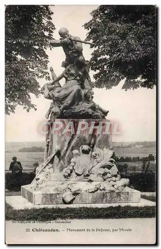 Cartes postales Chateaudun Le monument de la defense (15 octobre 1870) par Mercie