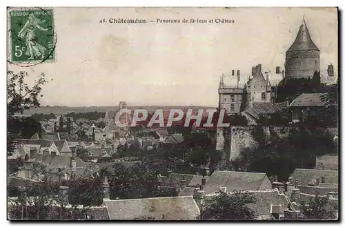 Cartes postales Chateaudun Panorama de St Jean et Chateau