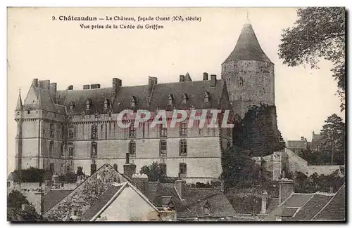 Cartes postales Chateaudun Chateau Vue prise de la cavee du Griffon