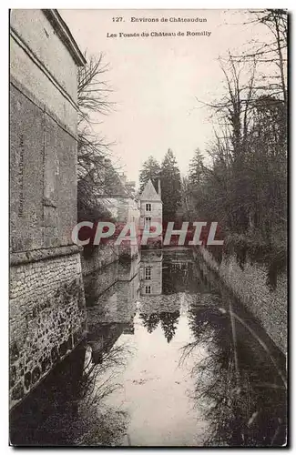 Ansichtskarte AK Environs de Chateaudun Les fosses du Chateau de Romilly