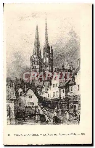 Cartes postales Chartres La rue du Bourg