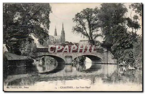 Cartes postales Chartres Le pont neuf