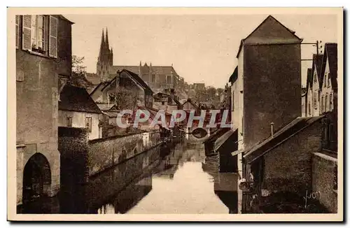 Cartes postales Chartres Vue sur l&#39Eure prise du pont Saint Hilaire