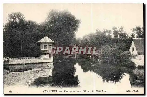 Ansichtskarte AK Chartres Vue prise sur l&#39Eure la Courtille