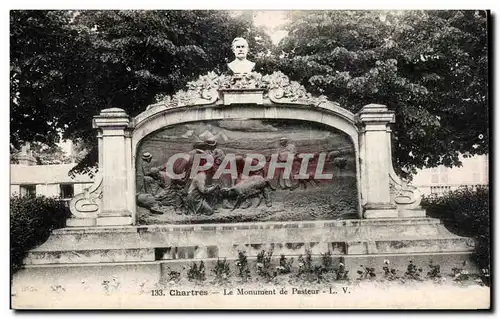 Ansichtskarte AK Chartres Le monument de Pasteur