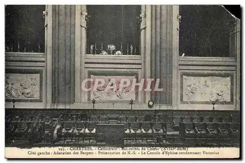 Cartes postales Chartres CAthedrale Bas reliefs du choeur