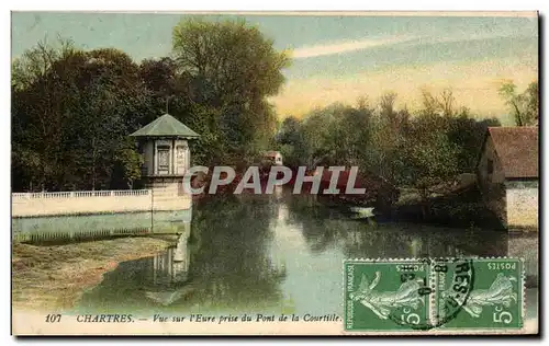 Cartes postales Chartres Vue sur L&#39Eure prise du pont de la Courtille