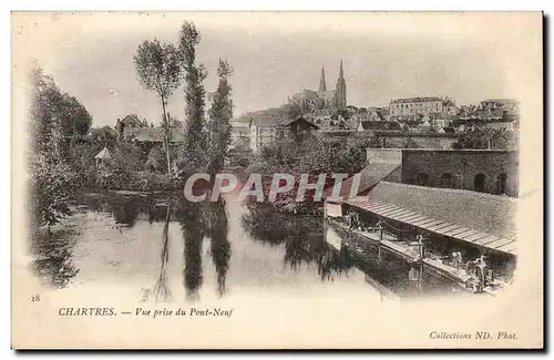 Ansichtskarte AK Chartres Vue prise du Pont Neuf