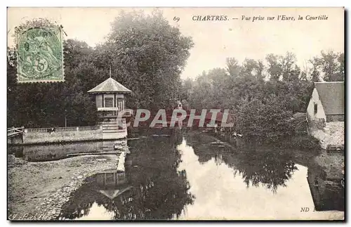 Ansichtskarte AK Chartres Vue prise sur l&#39Eure La Courtille