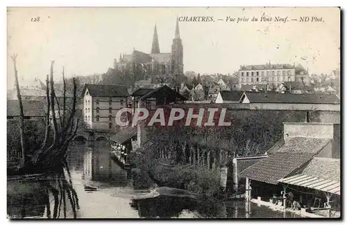 Ansichtskarte AK Chartres Vue prise du pont neuf Lavoir