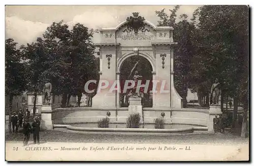 Cartes postales Chartres Monument des enfants d&#39Eure et Loir morts pour la patrie