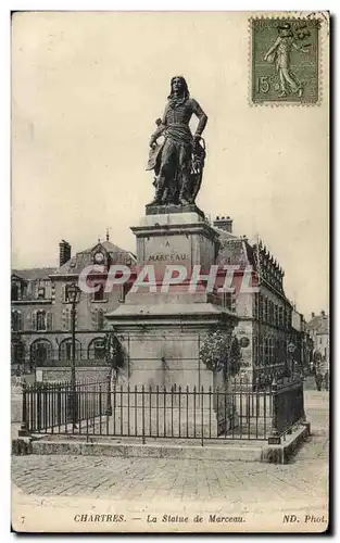 Cartes postales Chartres Statue de Marceau