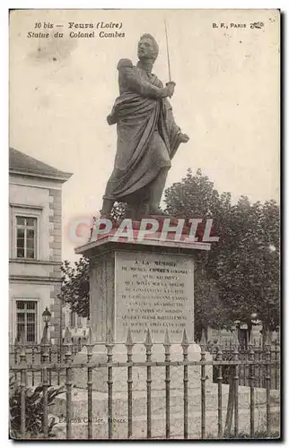 Cartes postales Feurs Statue du colonel Combes