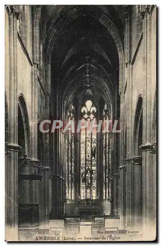 Ansichtskarte AK Ambierle Interieur de l&#39eglise